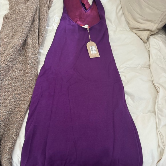 Purple and Orange Meshki Floral Halter Dress - Picture 6 of 6